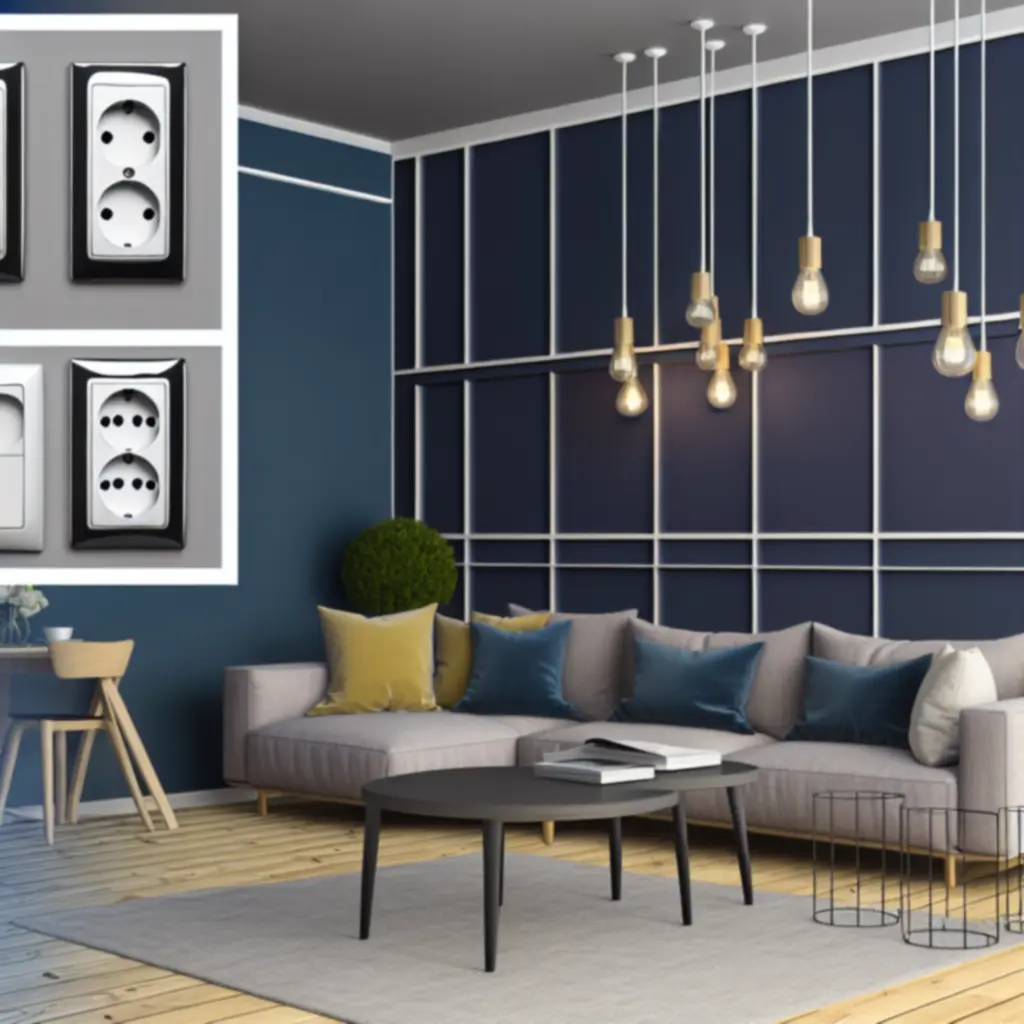 Modern otthoni enteriőr falra szerelt dizájn foglalatokkal