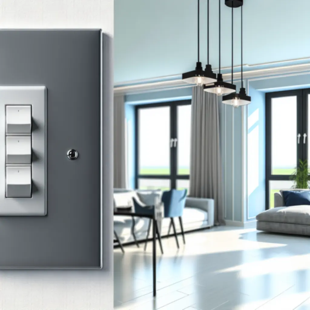 Modern enteriőrben felszerelt villanykapcsoló